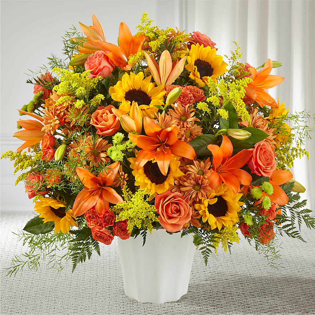 Harvest Thoughts Floor Basket – FLORAL & SILKS, Webster NY