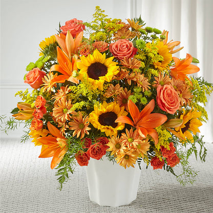 Harvest Thoughts Floor Basket – FLORAL & SILKS, Webster NY