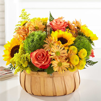 Harvest Sunflower Basket – FLORAL & SILKS, Webster NY