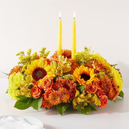 Autumn Harmony Centerpiece – FLORAL & SILKS, Webster NY