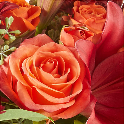 Crimson Leaves Bouquet – FLORAL & SILKS, Webster NY