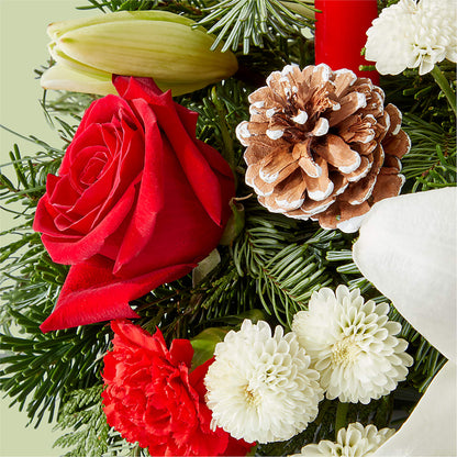 Seasonal Festivities Centerpiece – FLORAL & SILKS, Webster NY
