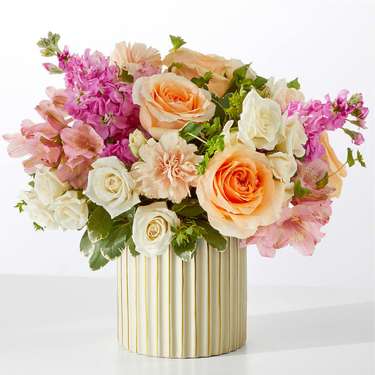 Paradise Bouquet with Ivory Vase – FLORAL & SILKS, Webster NY