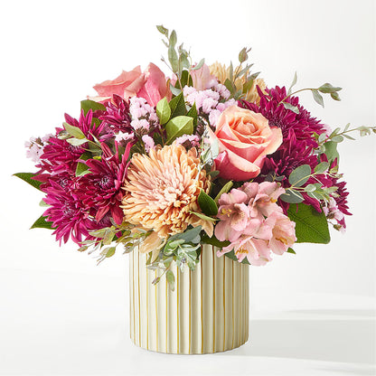 Berry Cobbler Bouquet with Ivory Vase – FLORAL & SILKS, Webster NY