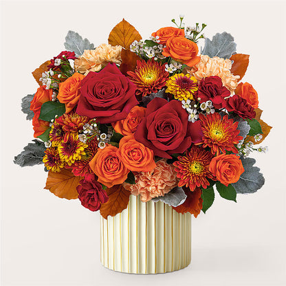 Merlot Bouquet with Ivory Vase – FLORAL & SILKS, Webster NY