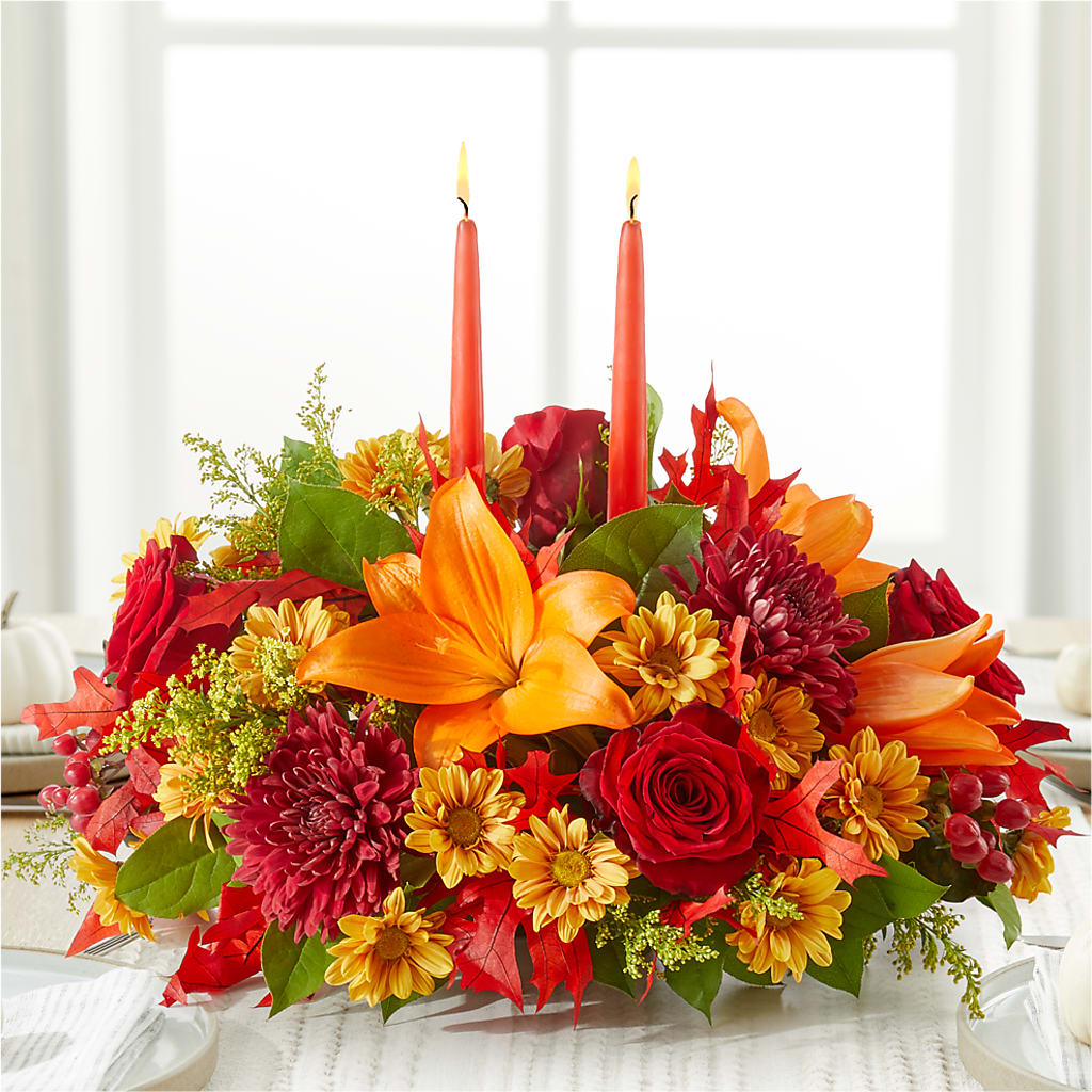 Autumn's Embrace Centerpiece – FLORAL & SILKS, Webster NY