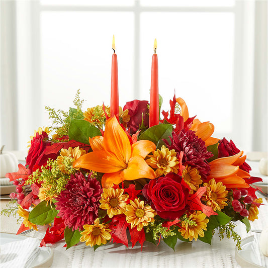 Autumn's Embrace Centerpiece – FLORAL & SILKS, Webster NY