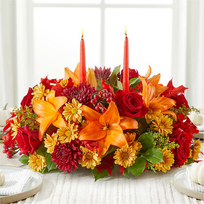 Autumn's Embrace Centerpiece – FLORAL & SILKS, Webster NY