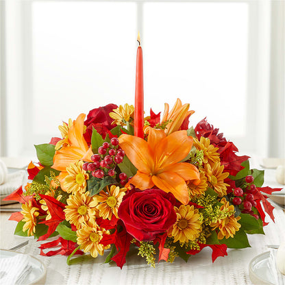 Autumn's Embrace Centerpiece – FLORAL & SILKS, Webster NY