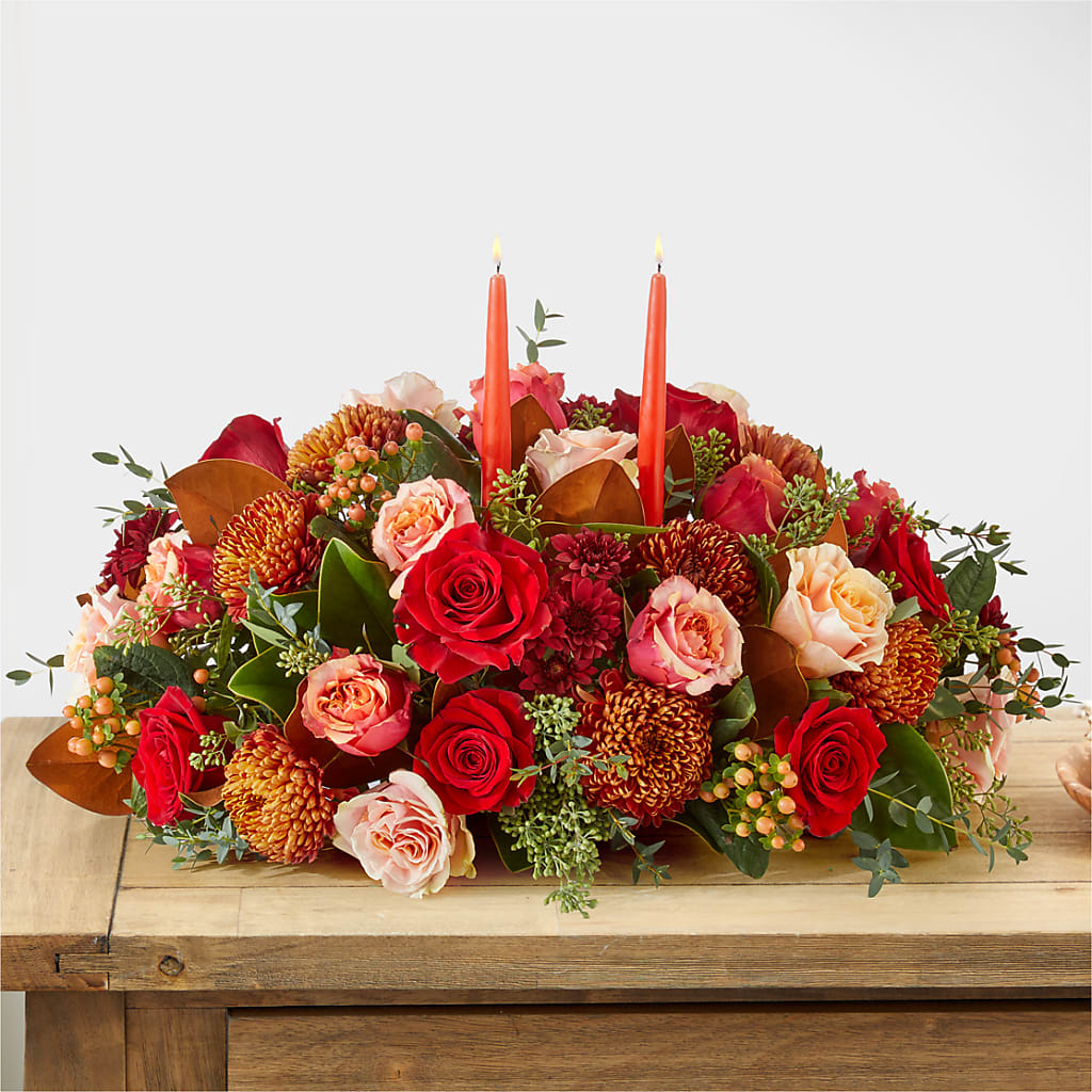 Gather Near Centerpiece – FLORAL & SILKS, Webster NY