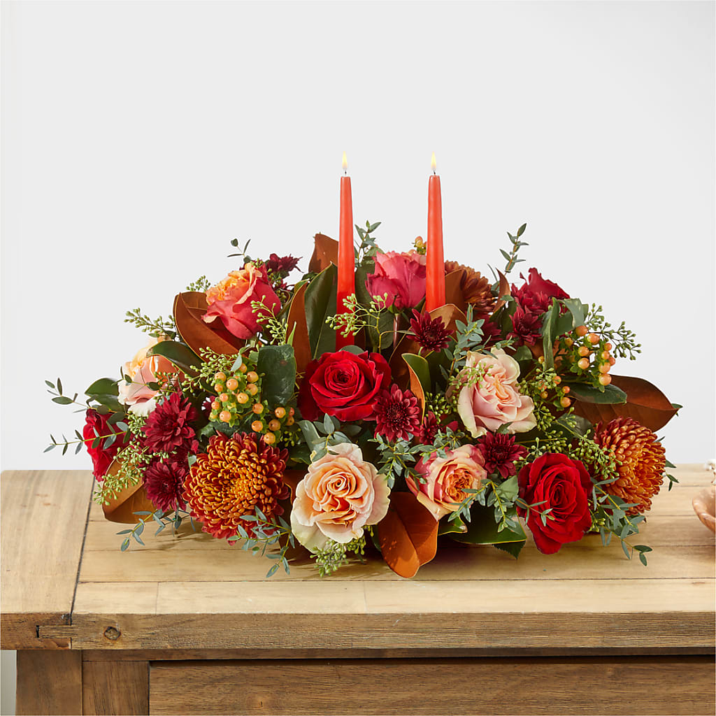 Gather Near Centerpiece – FLORAL & SILKS, Webster NY