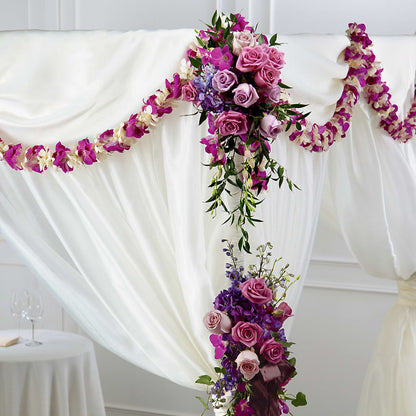 Color & Light Chuppah Decor – FLORAL & SILKS, Webster NY