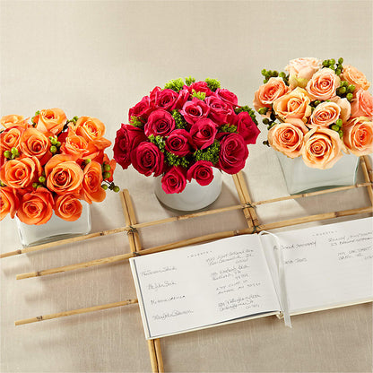 Dawn Rose Centerpiece – FLORAL & SILKS, Webster NY